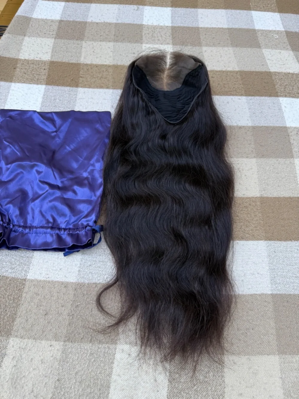 20” Off Black Human Hair Wig